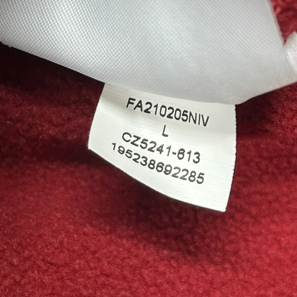 Jordan Oklahoma Sooners Sweatshirt Mens Large Crimson Therma-Fit Side Zip CZ5241